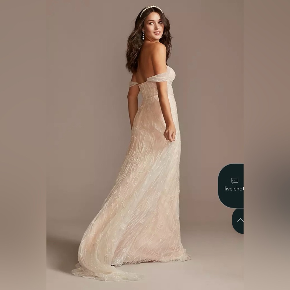 Romantic Melissa Sweet Floral Beaded Wedding Dress - Picture 5 of 8